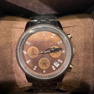 Michael Kors 36mm Ritz Women’s Brown Chronograph Watch